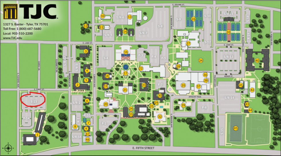 TJC Map Of Campus